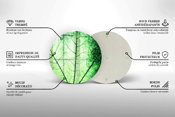 Skleněná deska do kuchyně Dekorativní žilnatý list