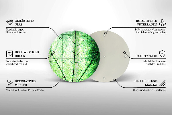 Skleněná deska do kuchyně Dekorativní žilnatý list