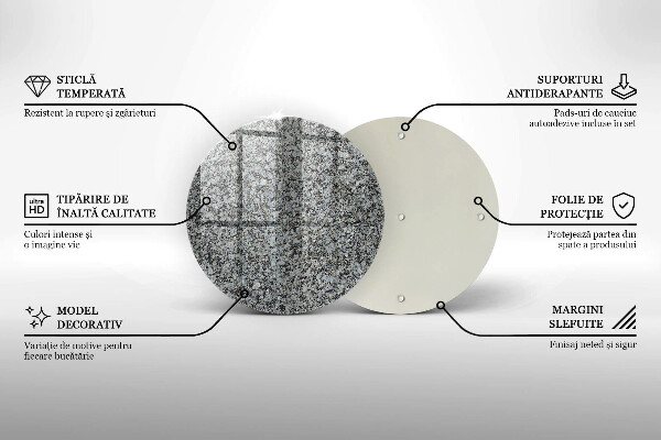 Skleněná deska do kuchyně Textura kamene