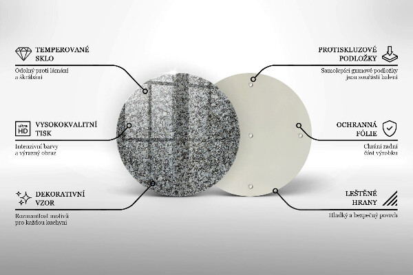 Skleněná deska do kuchyně Textura kamene