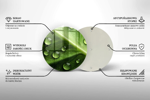 Skleněná deska do kuchyně Příroda rosa a list