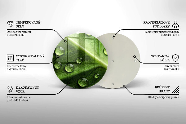 Skleněná deska do kuchyně Příroda rosa a list