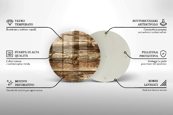 Skleněná deska do kuchyně Textura dřevěného prkna