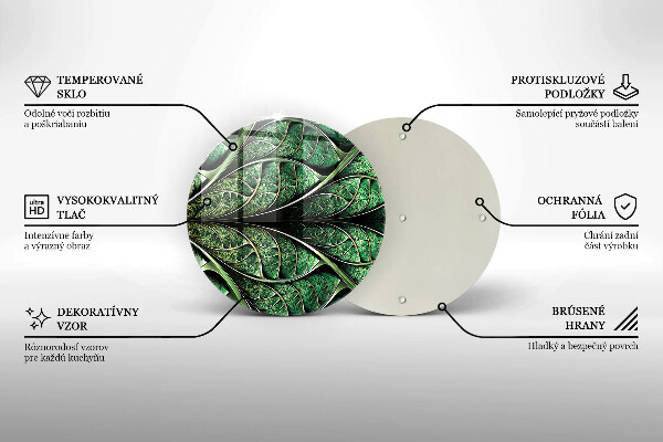 Skleněná deska do kuchyně Struktura žilek listu