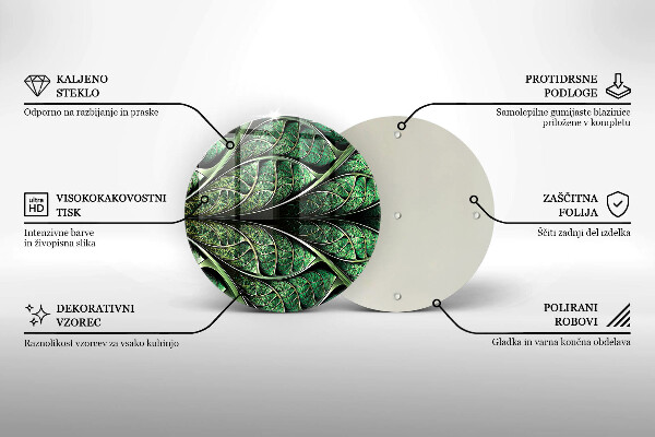 Skleněná deska do kuchyně Struktura žilek listu