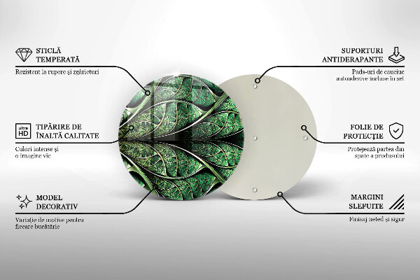 Skleněná deska do kuchyně Struktura žilek listu