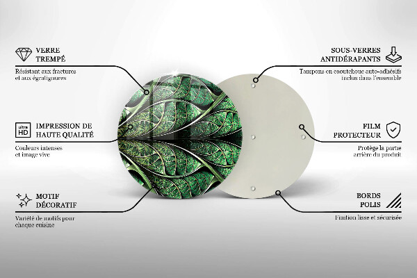 Skleněná deska do kuchyně Struktura žilek listu