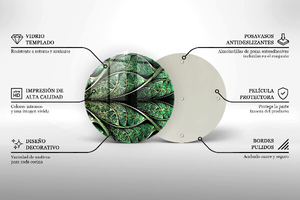 Skleněná deska do kuchyně Struktura žilek listu