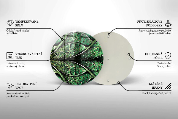 Skleněná deska do kuchyně Struktura žilek listu