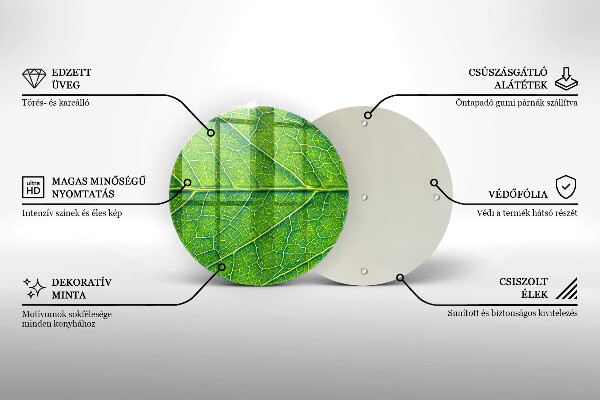 Skleněná deska do kuchyně Přírodní listové žíly