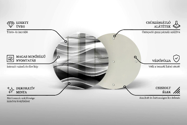 Skleněná deska do kuchyně Abstraktní linie kouře