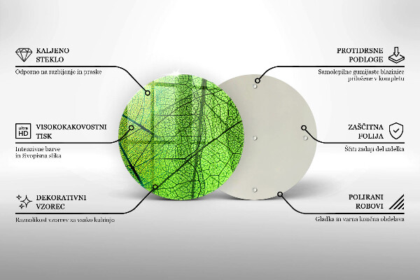 Skleněná deska do kuchyně Přírodní listové žíly