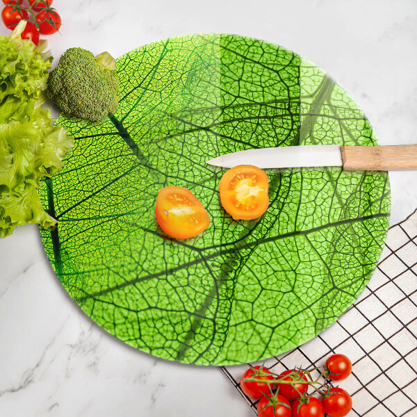 Skleněná deska do kuchyně Přírodní listové žíly