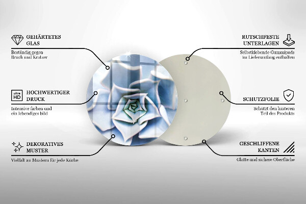 Skleněná deska do kuchyně Květinová rostlina