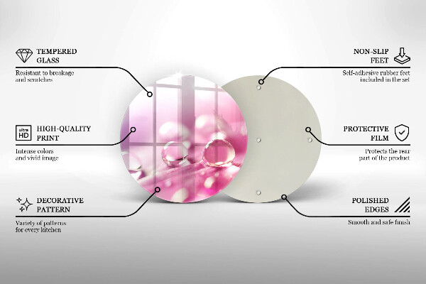 Skleněná deska do kuchyně Okvětní lístky rosy