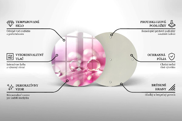 Skleněná deska do kuchyně Okvětní lístky rosy
