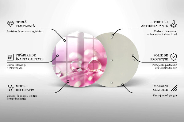 Skleněná deska do kuchyně Okvětní lístky rosy