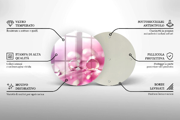 Skleněná deska do kuchyně Okvětní lístky rosy