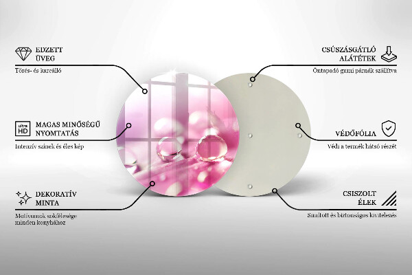 Skleněná deska do kuchyně Okvětní lístky rosy