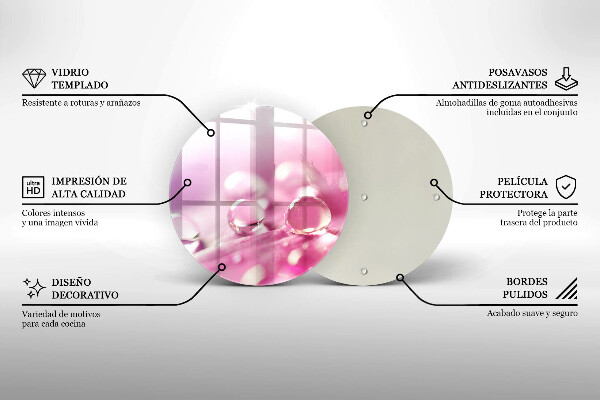 Skleněná deska do kuchyně Okvětní lístky rosy