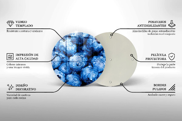 Skleněná deska do kuchyně Šťavnaté borůvky