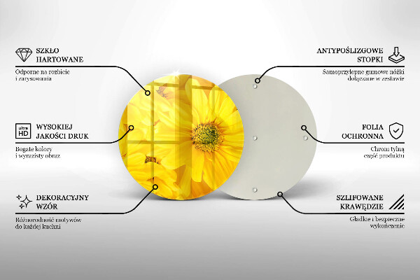 Skleněná deska do kuchyně Okvětní lístky