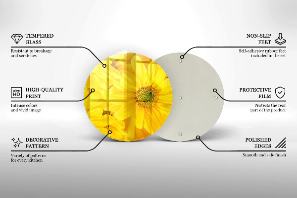 Skleněná deska do kuchyně Okvětní lístky