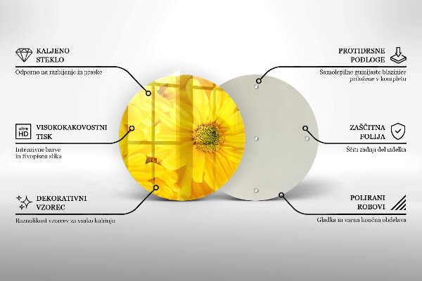 Skleněná deska do kuchyně Okvětní lístky