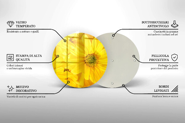 Skleněná deska do kuchyně Okvětní lístky