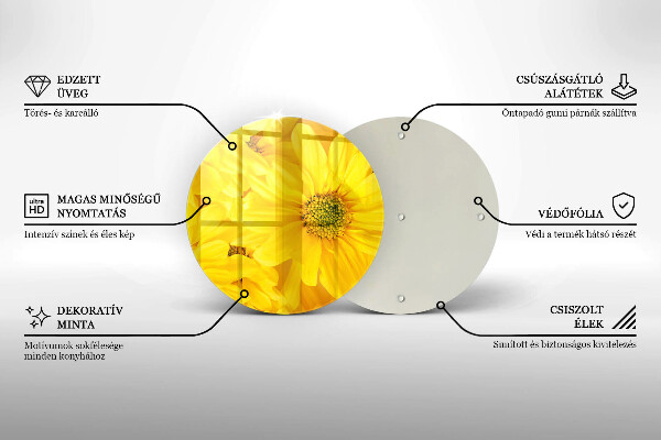 Skleněná deska do kuchyně Okvětní lístky