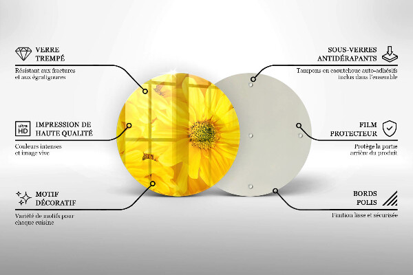 Skleněná deska do kuchyně Okvětní lístky
