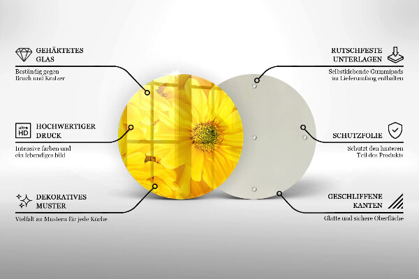 Skleněná deska do kuchyně Okvětní lístky