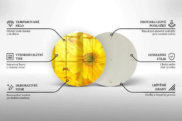 Skleněná deska do kuchyně Okvětní lístky