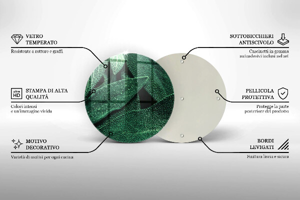 Skleněná deska do kuchyně Listy rostliny