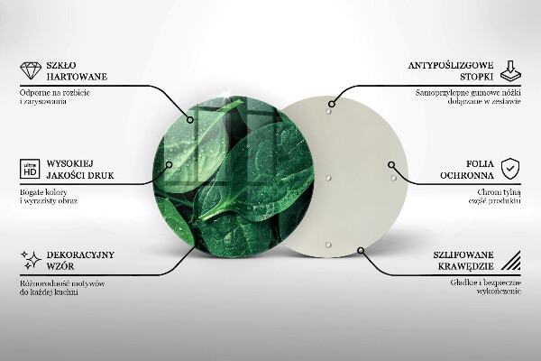 Skleněná deska do kuchyně Listy bazalky