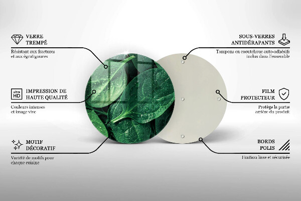 Skleněná deska do kuchyně Listy bazalky