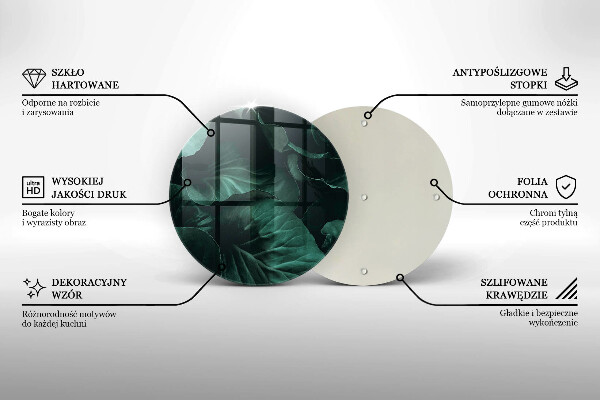 Skleněná deska do kuchyně Divoké tmavé listy