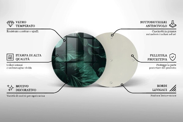 Skleněná deska do kuchyně Divoké tmavé listy