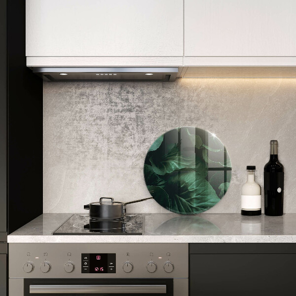 Skleněná deska do kuchyně Divoké tmavé listy