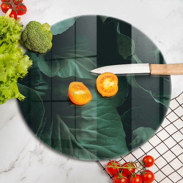 Skleněná deska do kuchyně Divoké tmavé listy