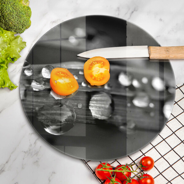 Skleněná deska do kuchyně Kapky rosy na listech