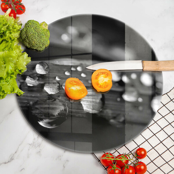 Skleněná deska do kuchyně Kapky rosy na listech