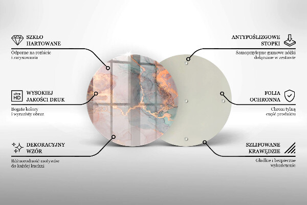 Skleněná deska do kuchyně Mramor se zlatem