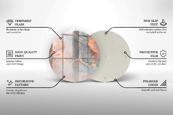 Skleněná deska do kuchyně Mramor se zlatem