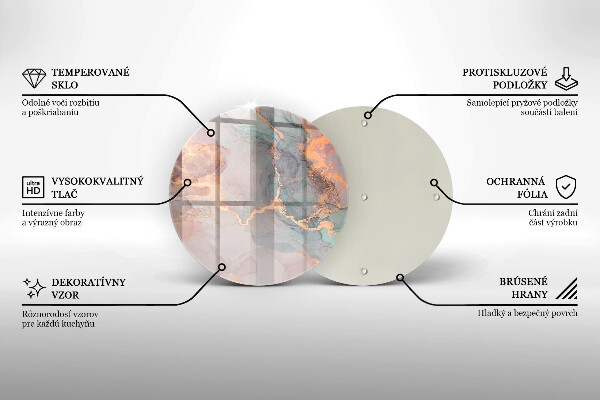 Skleněná deska do kuchyně Mramor se zlatem