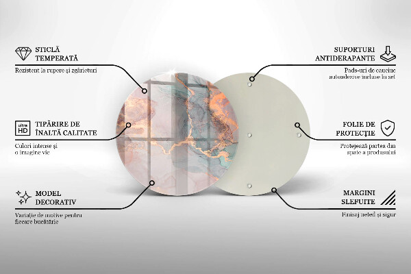 Skleněná deska do kuchyně Mramor se zlatem