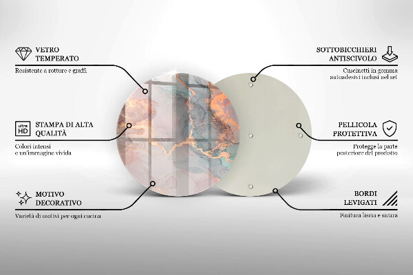 Skleněná deska do kuchyně Mramor se zlatem