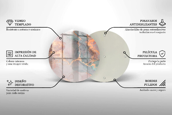 Skleněná deska do kuchyně Mramor se zlatem
