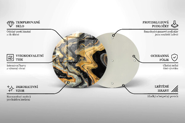 Skleněná deska do kuchyně Abstraktní struktura