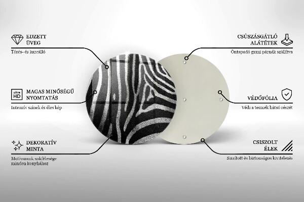 Skleněná deska do kuchyně Zebrové pruhy
